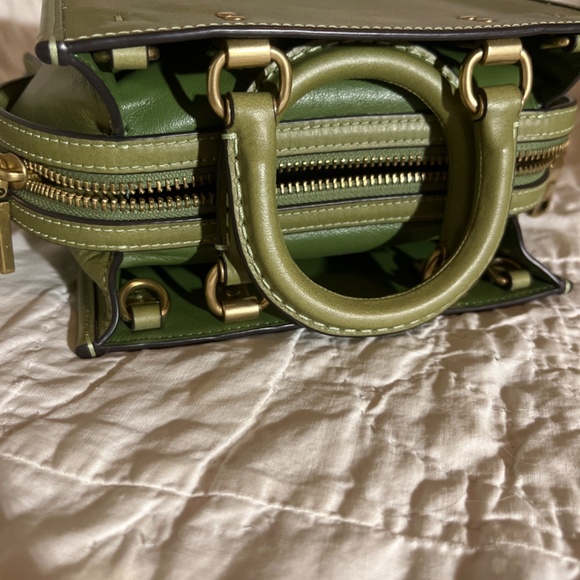 Coach Green Leather Handbag- rogue 17… - Picture 3 of 7